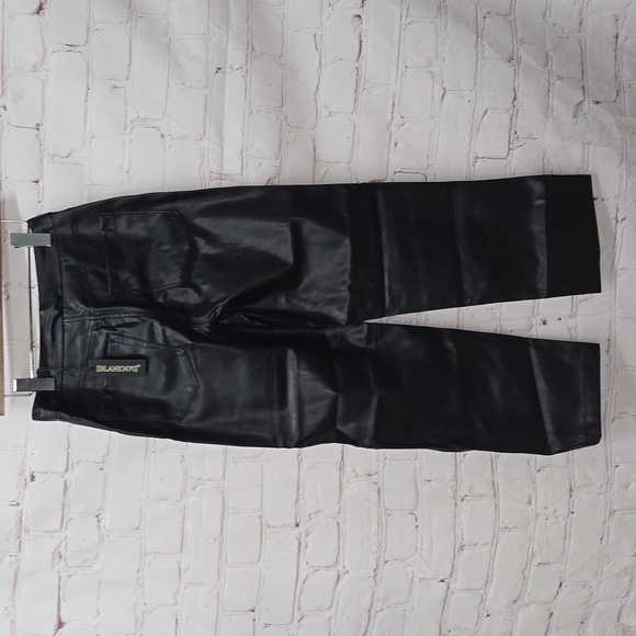 Blank NYC The Baxter Black Faux Leather Pants NWT - Picture 12 of 16